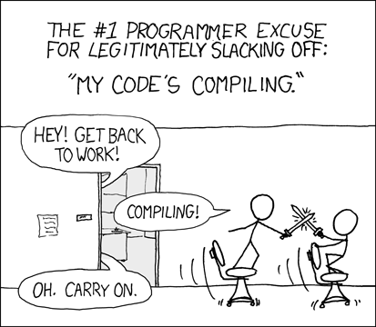 XKCD #303: Compiling